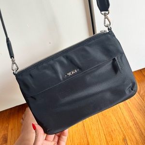 TUMI Black Nylon Crossbody Bag